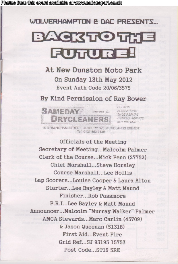 Event programme page